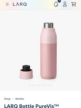 LARQ PureVis™ Self-Cleaning Water Bottle — Pink